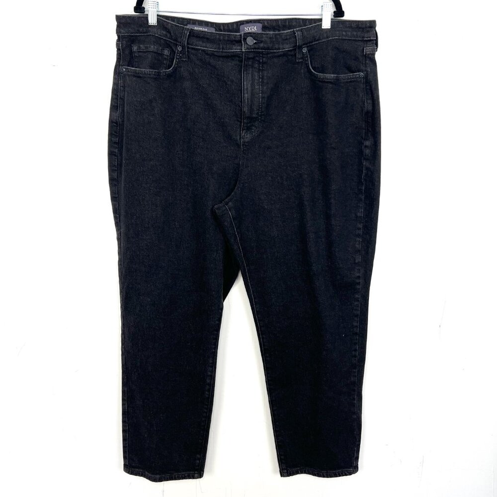 NYDJ Boyfriend Jeans Size‎ 18W Lift x Tuck Technology Black Stretch